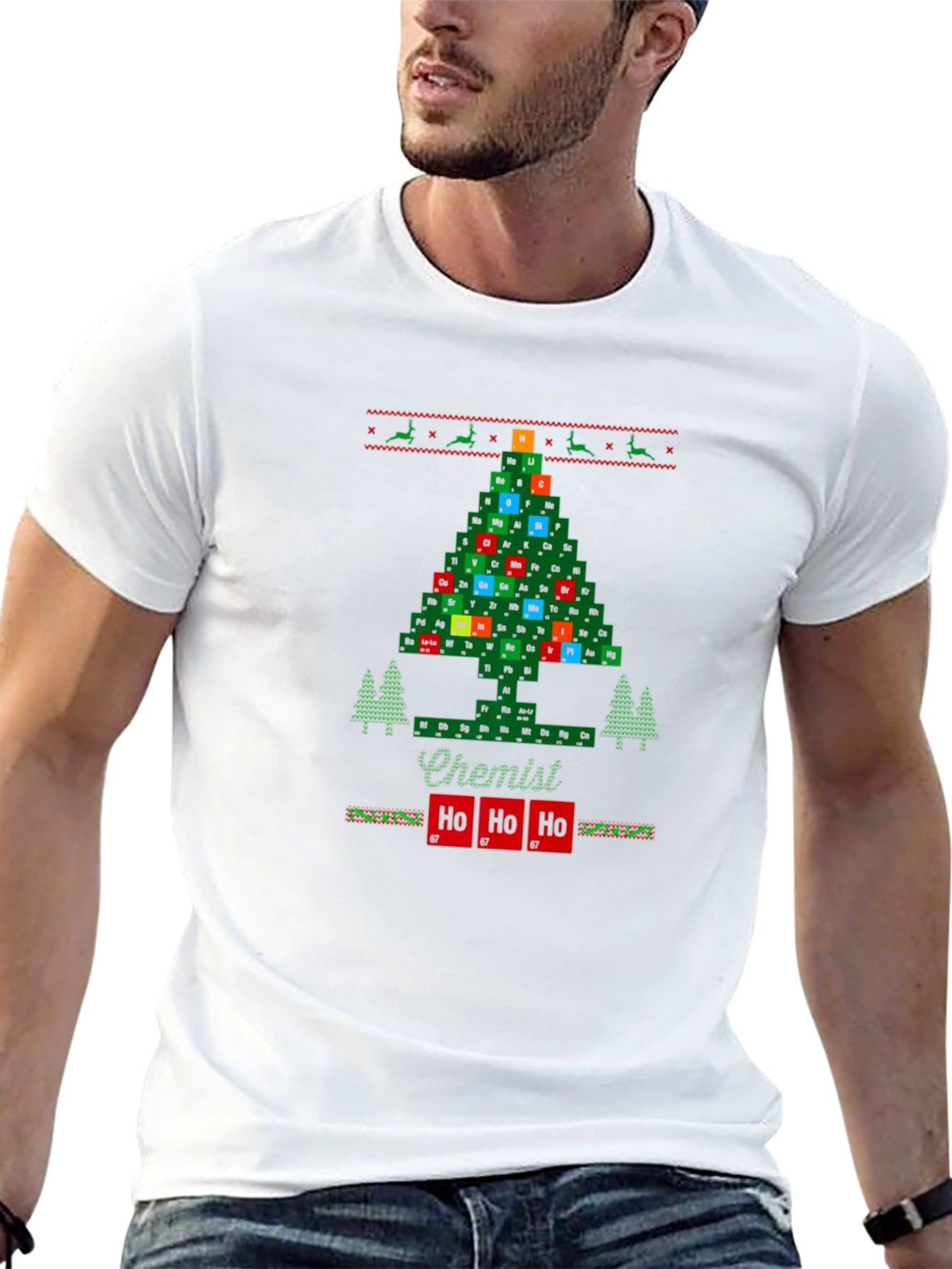 Chemist Holiday T-Shirt - Periodic Table Christmas Tree