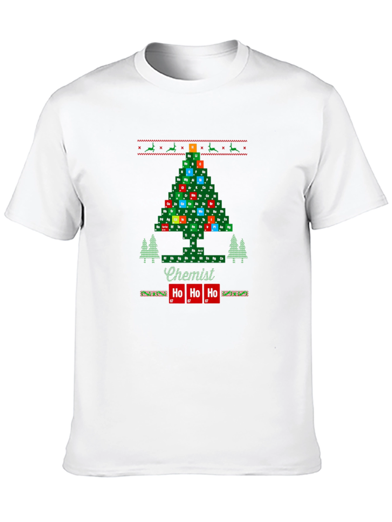 Chemist Holiday T-Shirt - Periodic Table Christmas Tree
