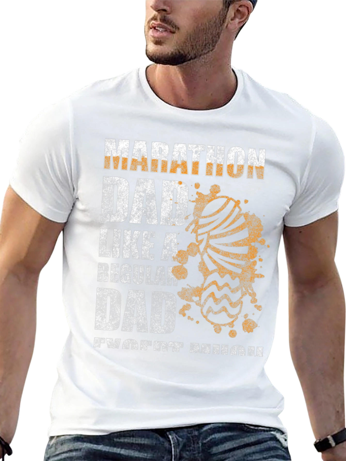 Marathon Dad T-Shirt - Funny Runner Father Tee
