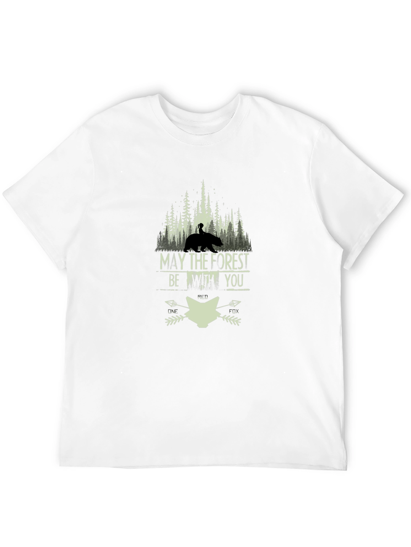 May the Forest Be With You Black T-Shirt