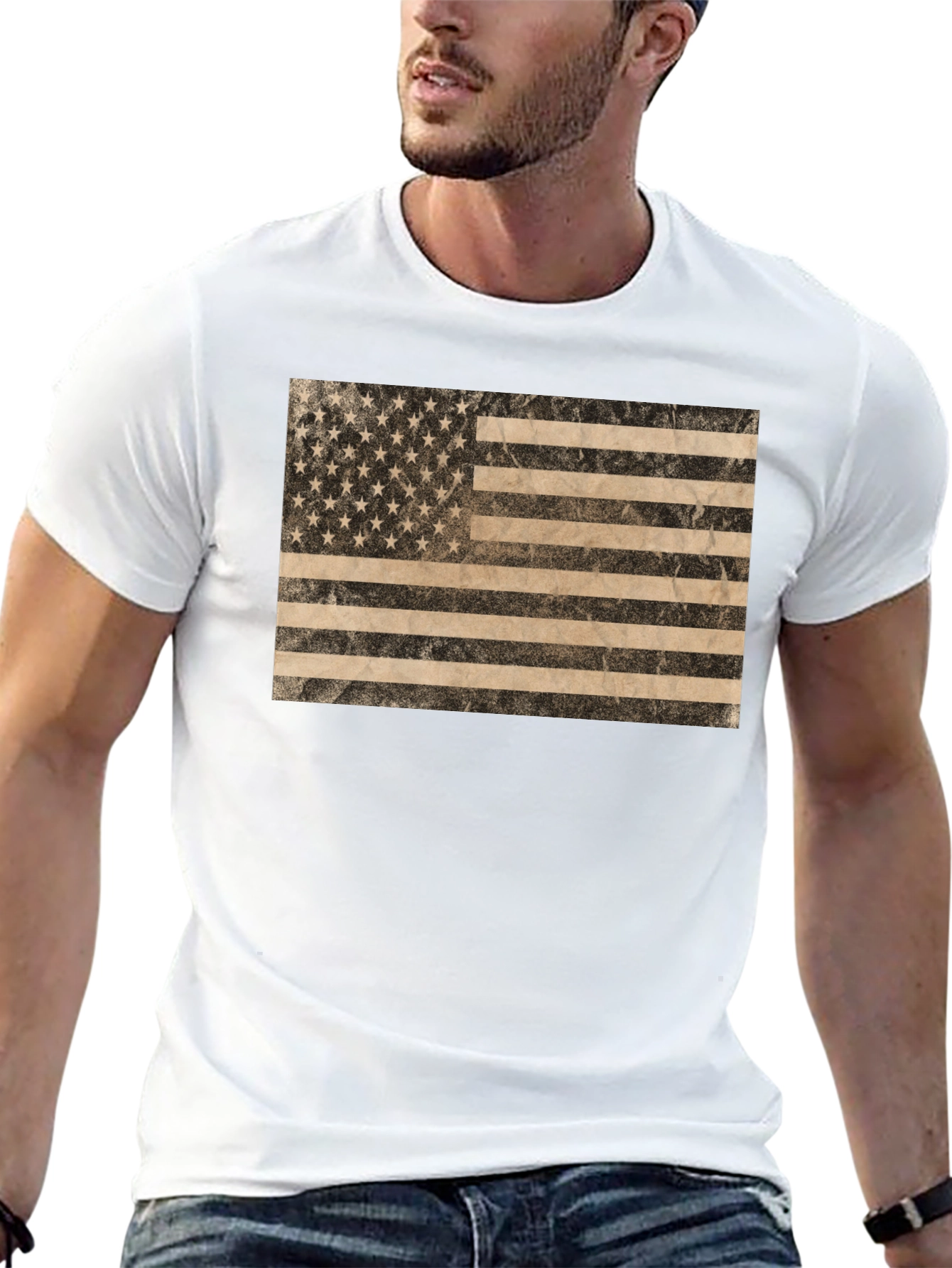 Distressed American Flag T-Shirt