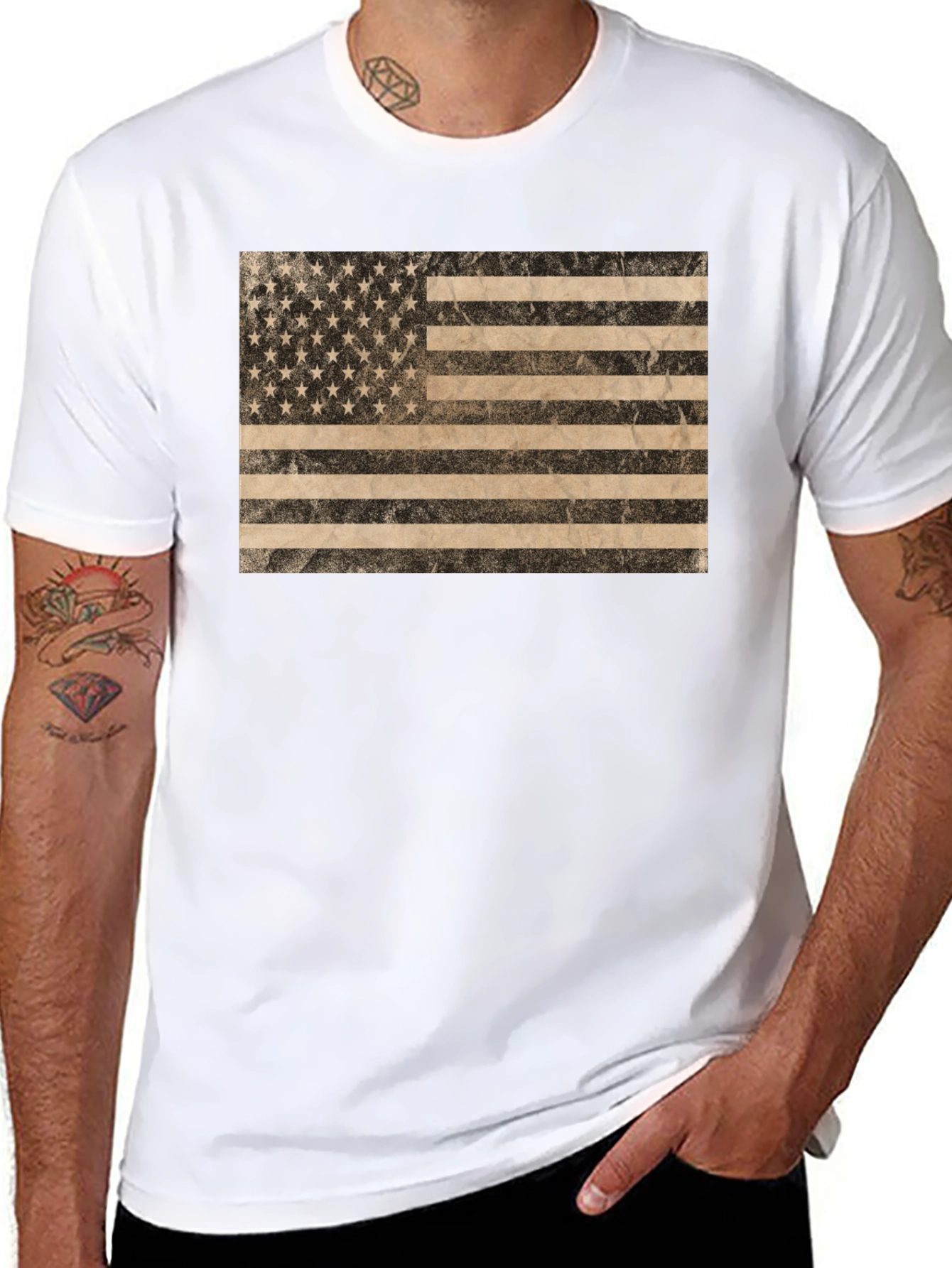 Distressed American Flag T-Shirt