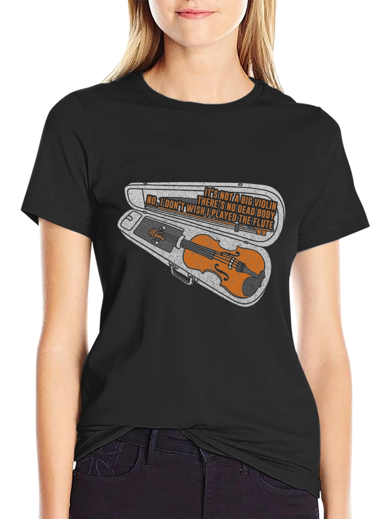 Violin Case T-Shirt: Flute Player