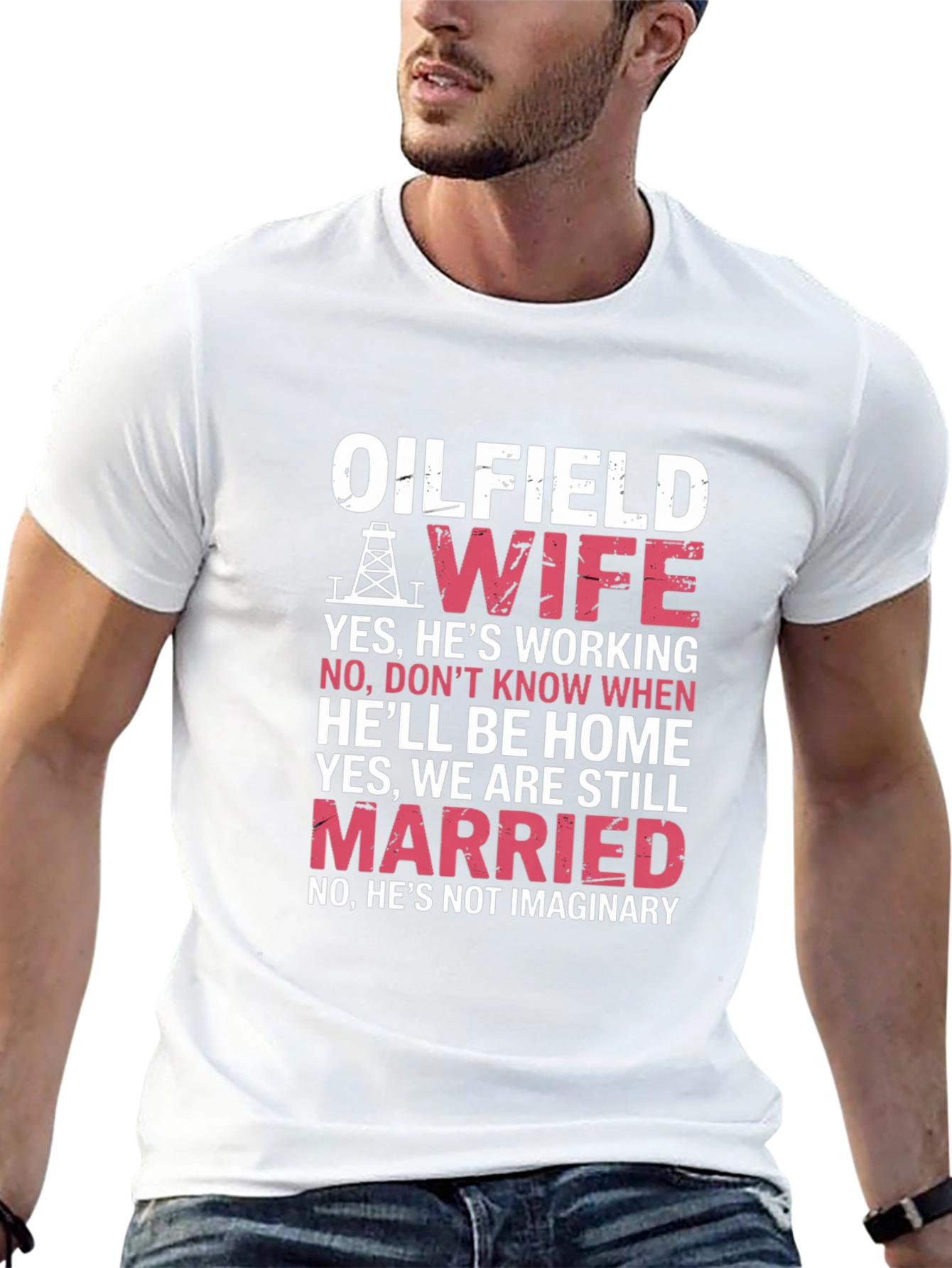 Oilfield Wife Graphic Tee - Black Cotton Blend