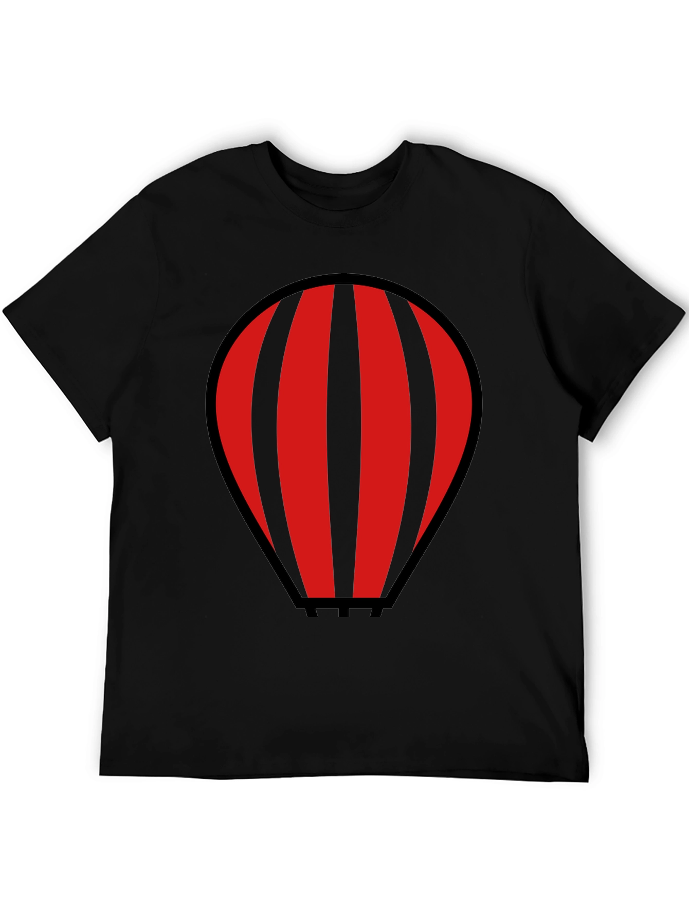 Striped Hot Air Balloon Graphic T-Shirt