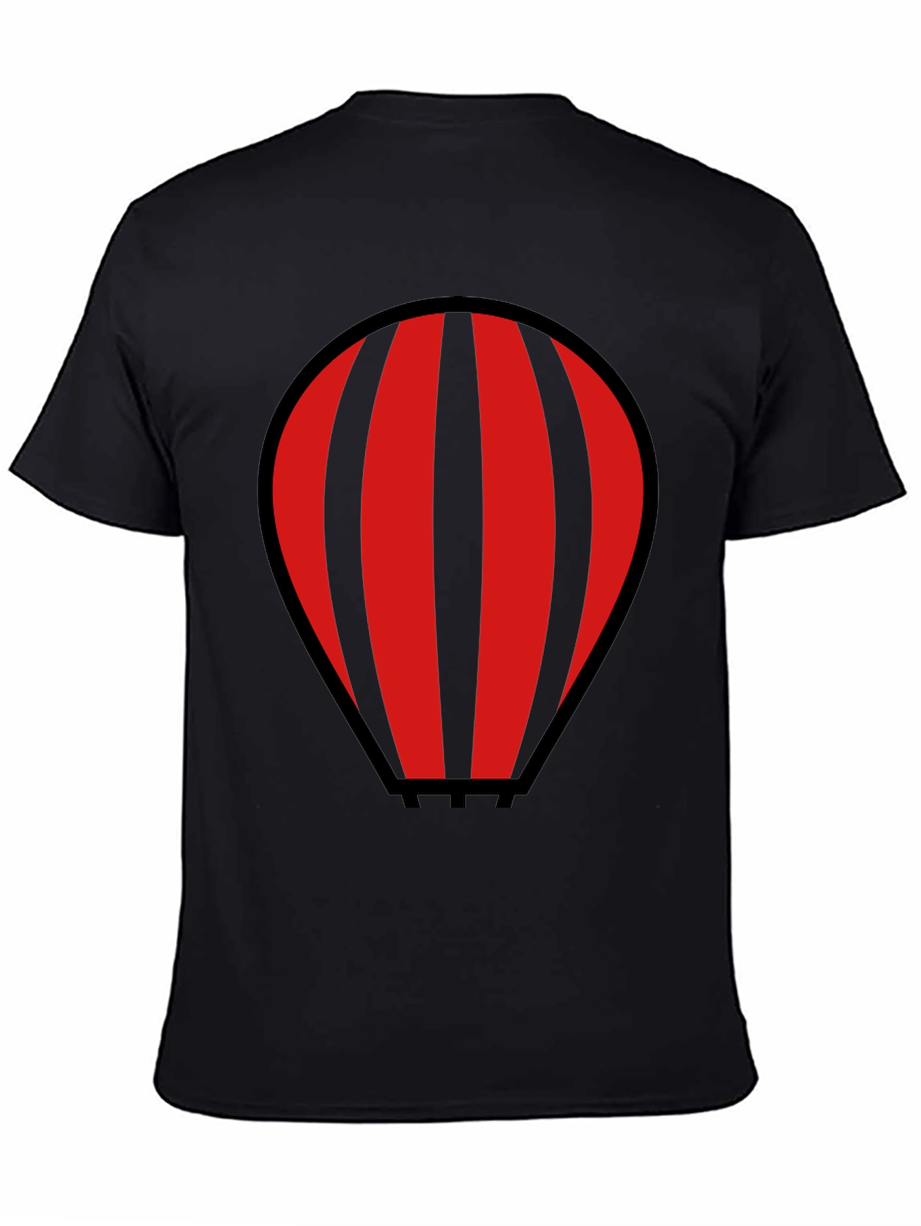 Striped Hot Air Balloon Graphic T-Shirt