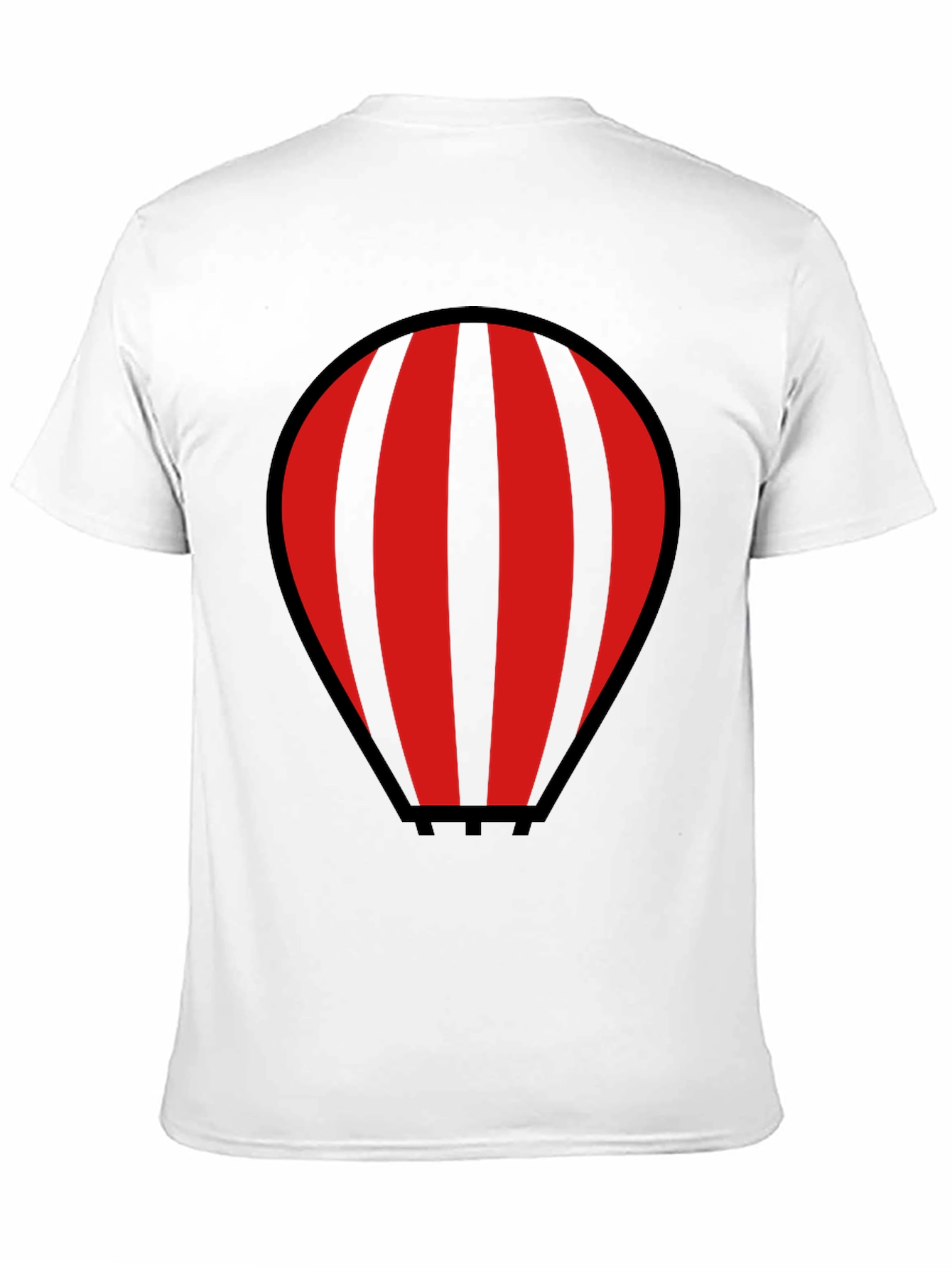 Striped Hot Air Balloon Graphic T-Shirt