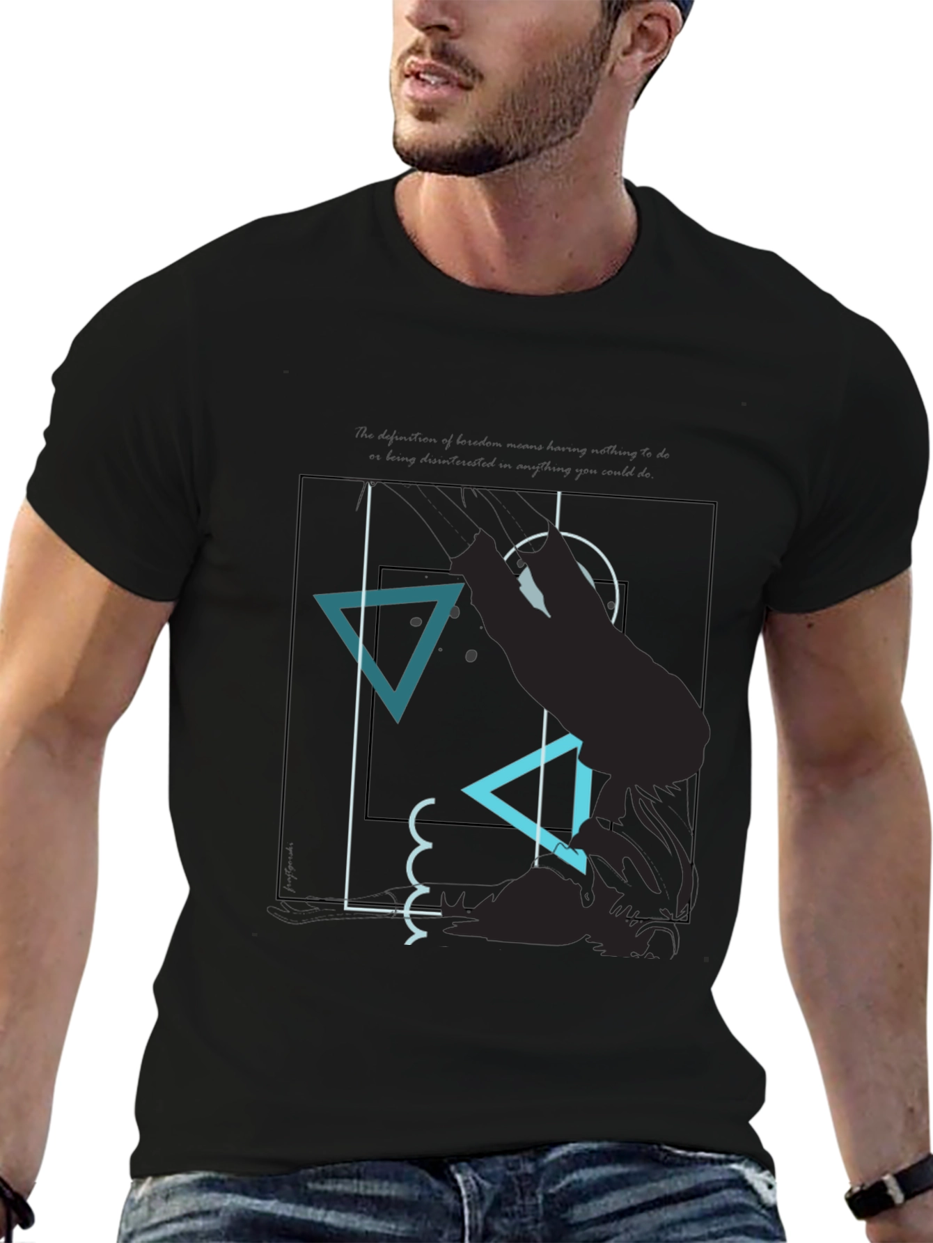 Abstract Graphic Tee - Modern Mens T-Shirt