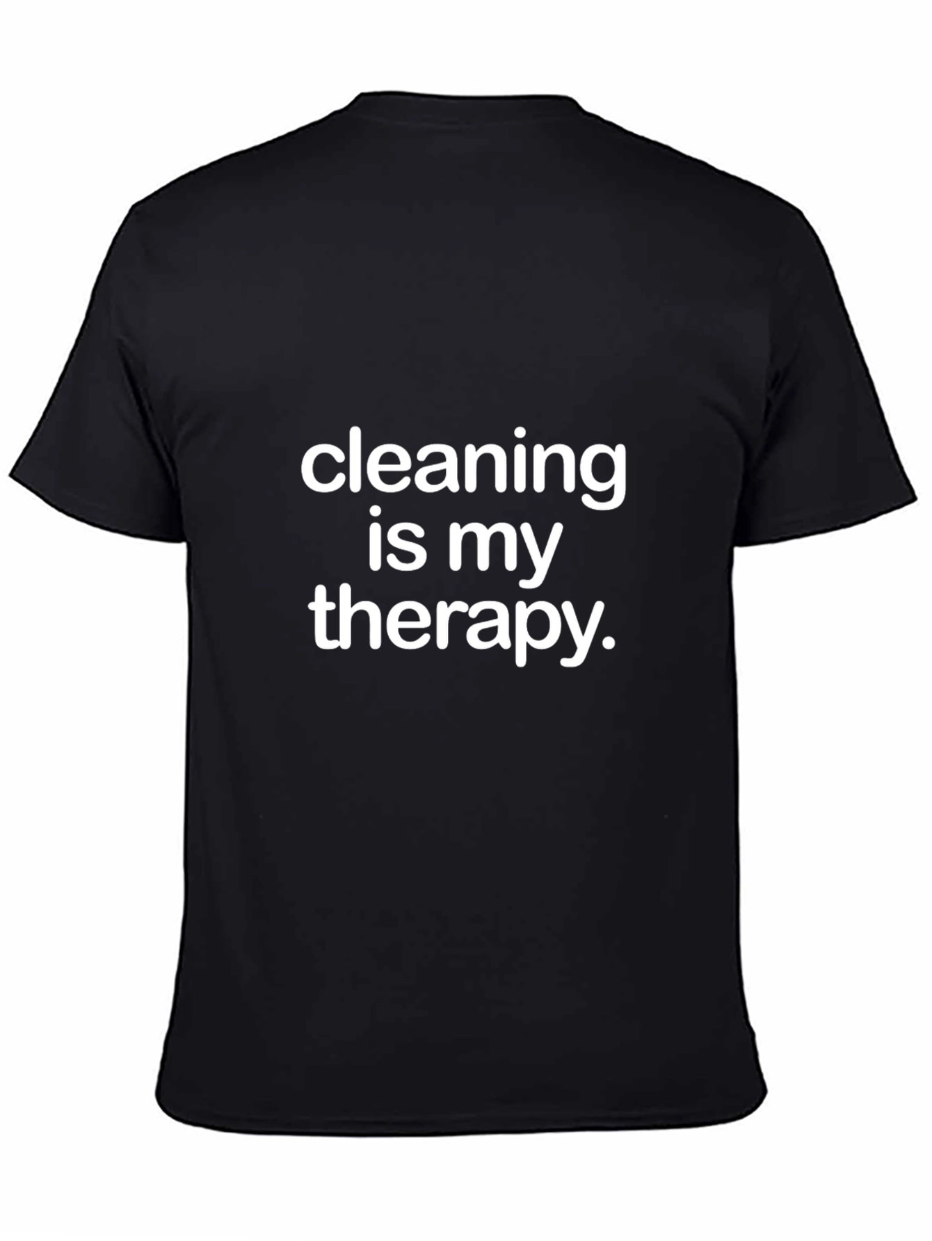 Cleaning is My Therapy T-Shirt - Black Tee