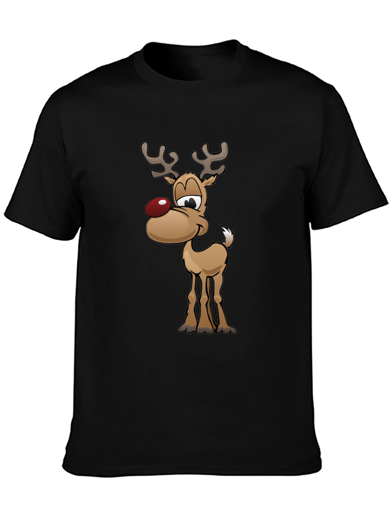 Festive Reindeer Graphic Tee - Holiday Fun!