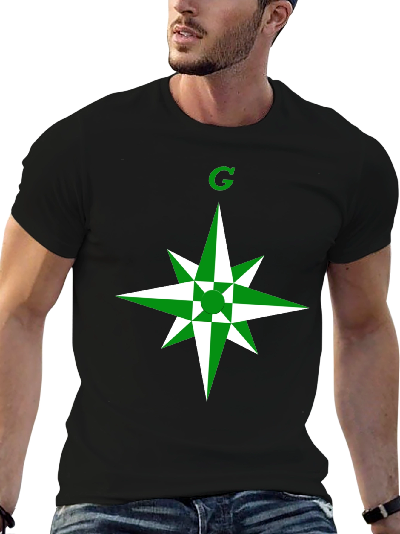Green Star Graphic T-Shirt - Modern Casual Wear