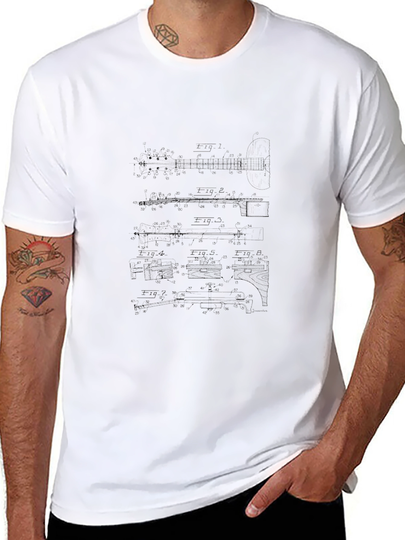 Blueprint Graphic Black T-Shirt
