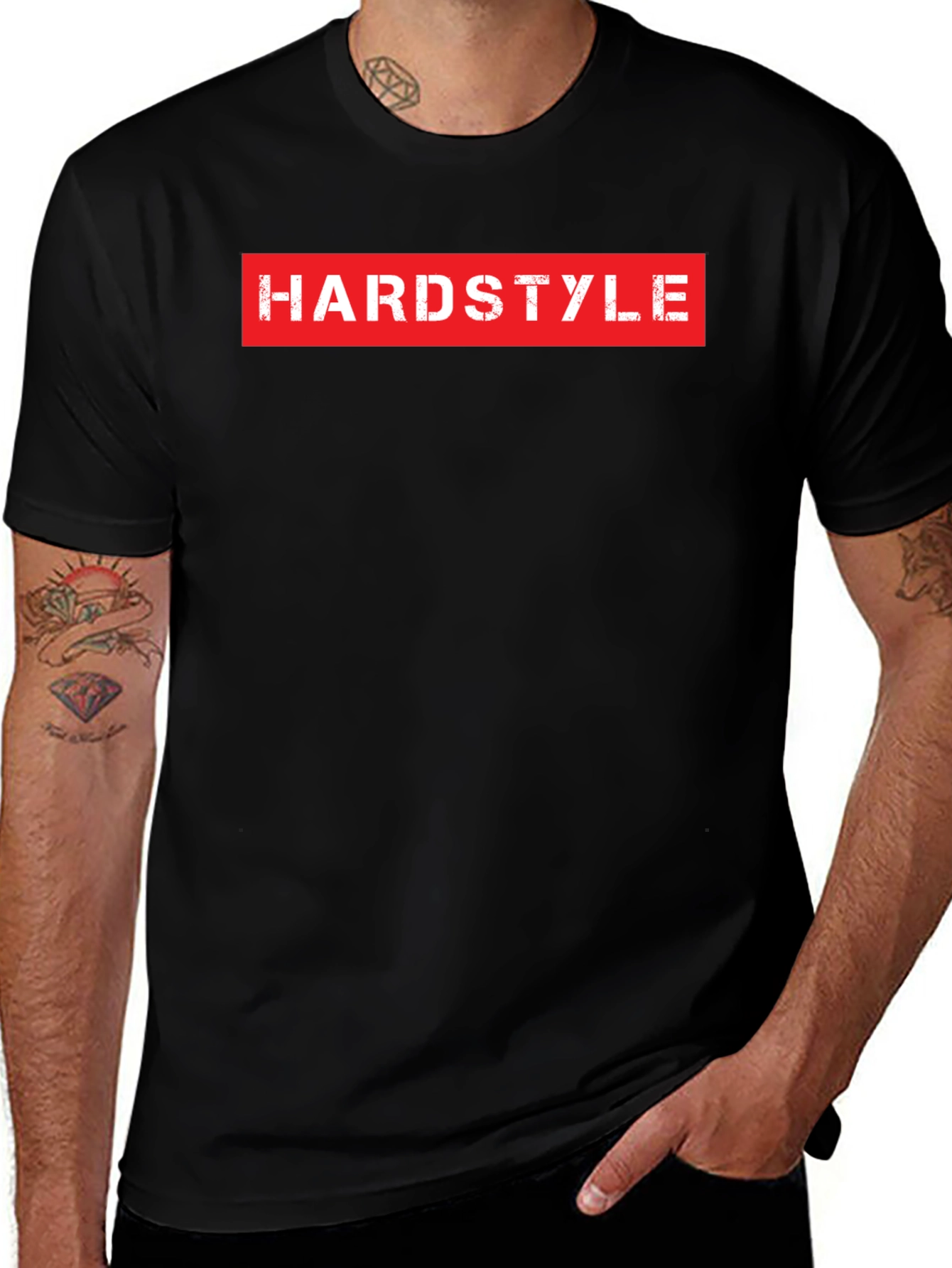 Hardstyle Graphic Tee - Black Crew Neck T-Shirt