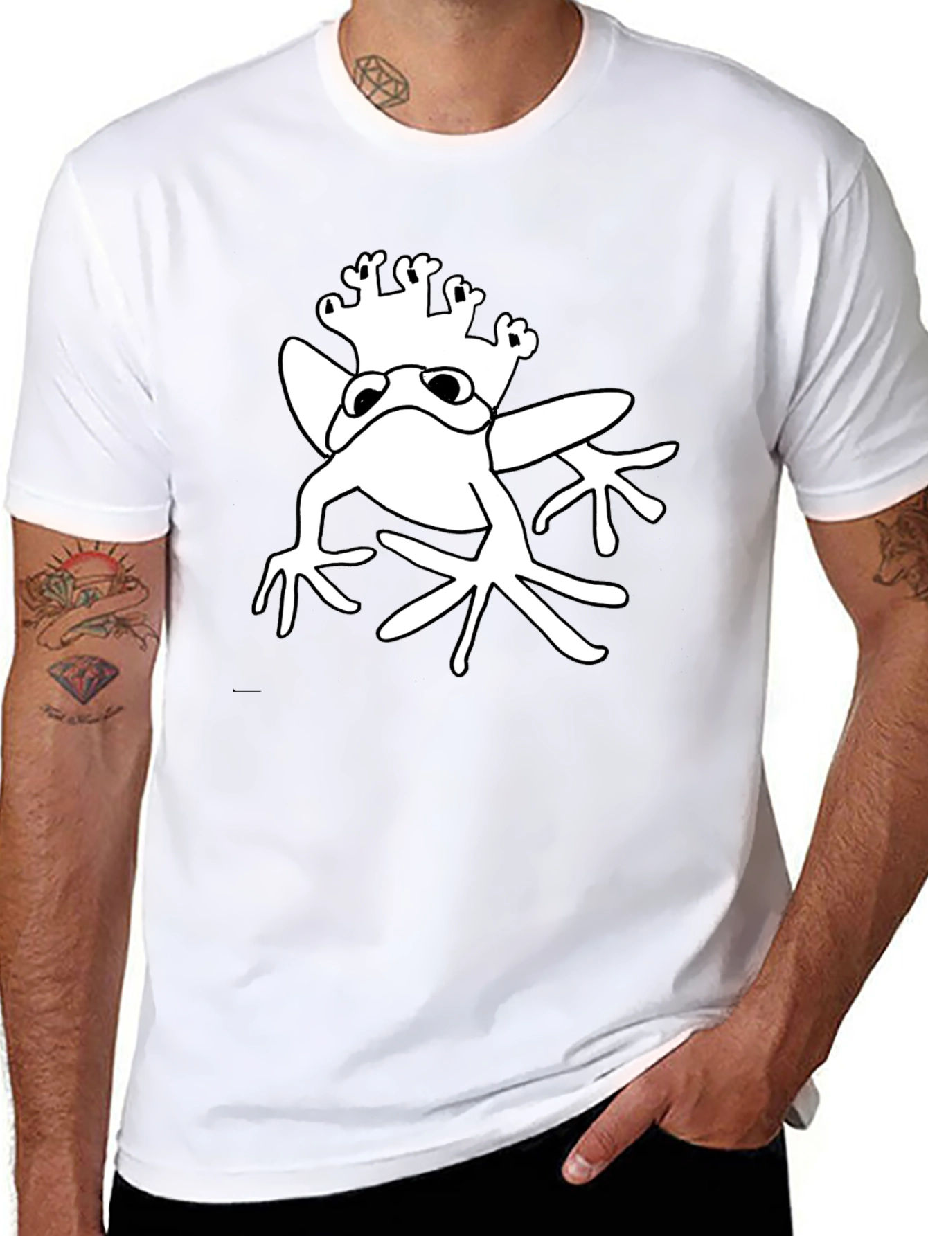 Frog Prince Graphic Tee - Black Cotton T-Shirt