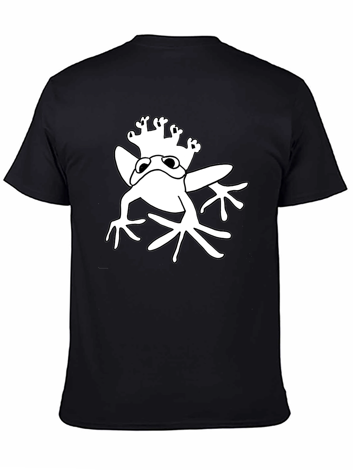 Frog Prince Graphic Tee - Black Cotton T-Shirt