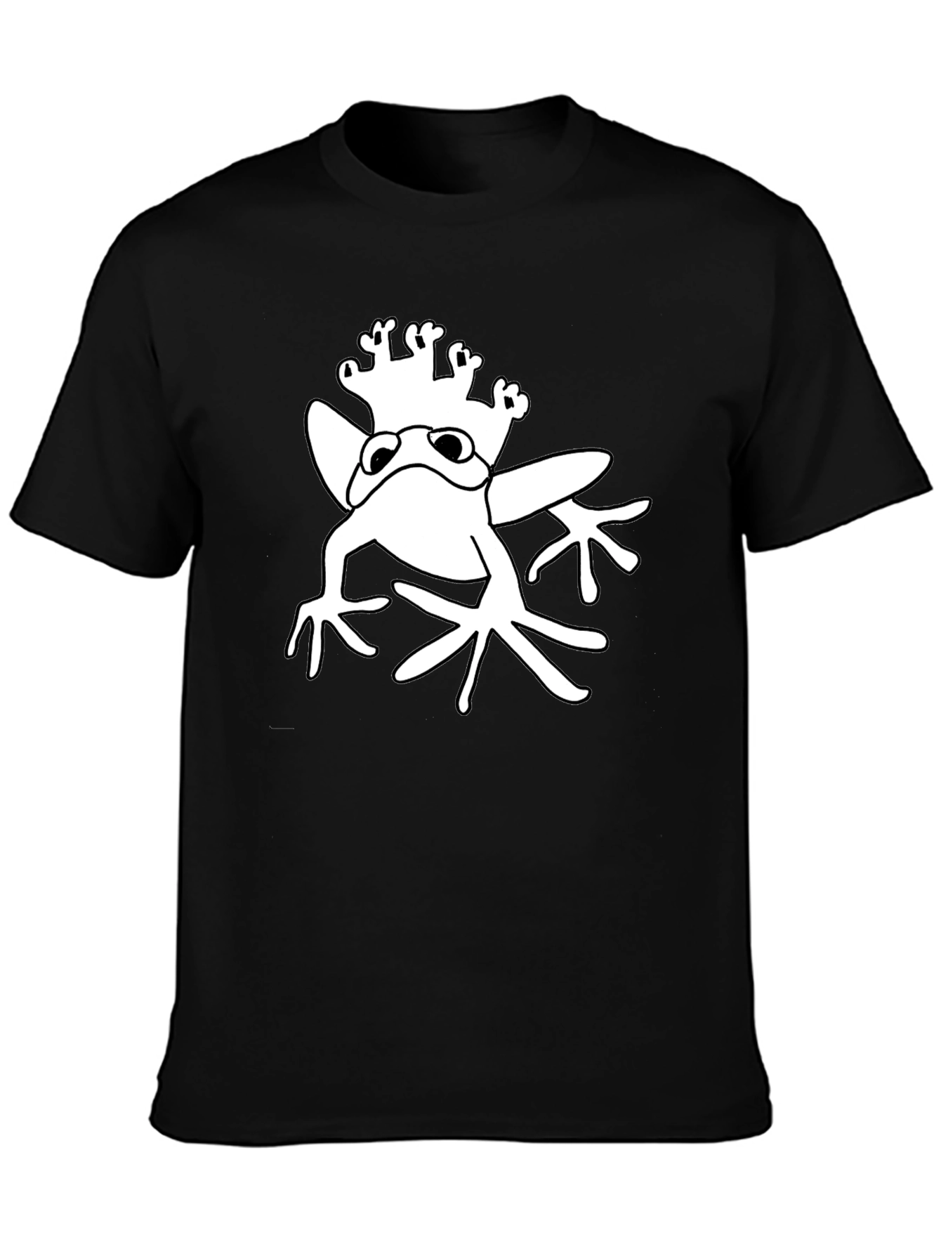 Frog Prince Graphic Tee - Black Cotton T-Shirt