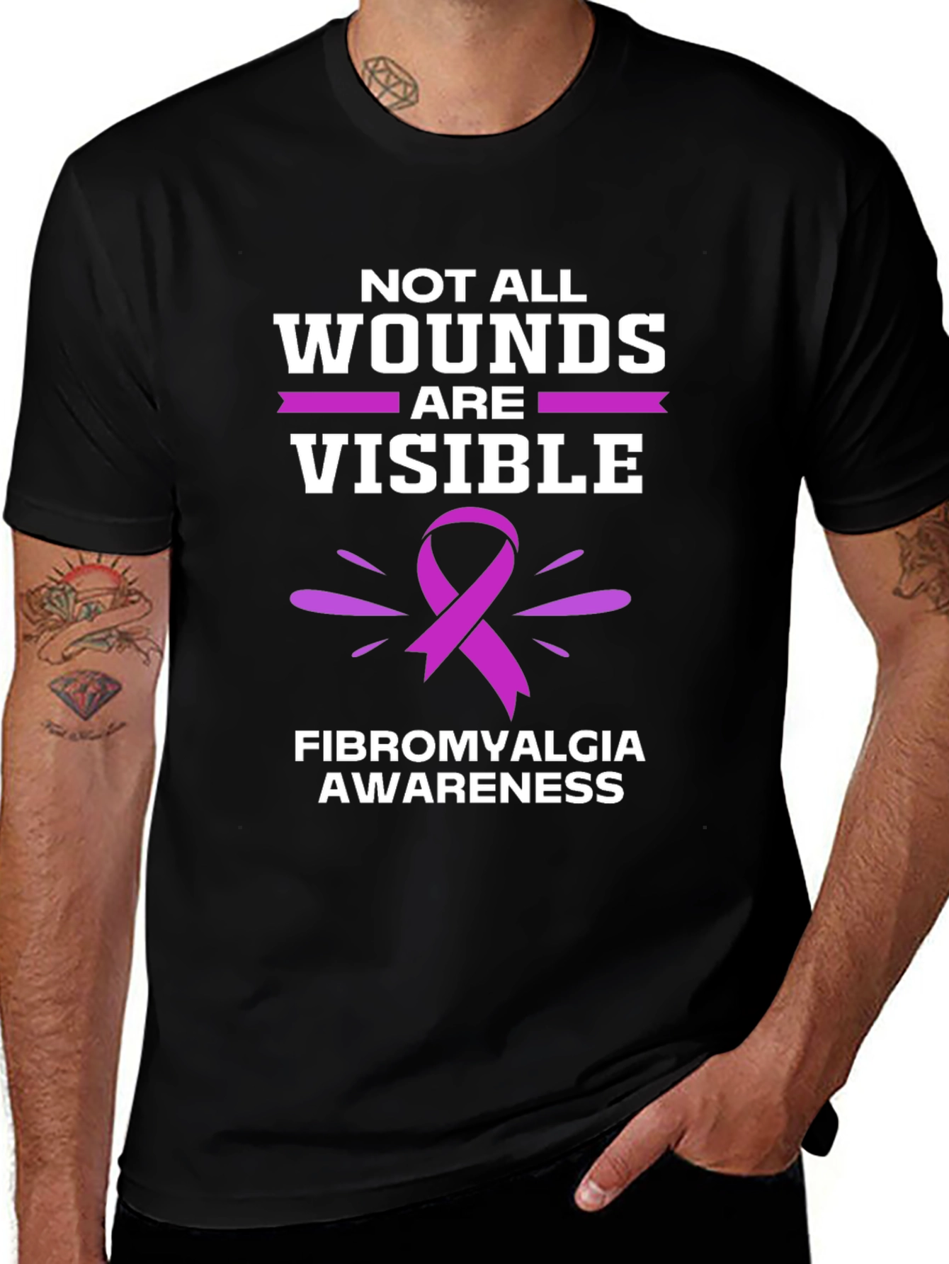 Fibromyalgia Awareness T-Shirt - Not All Wounds Are Visible