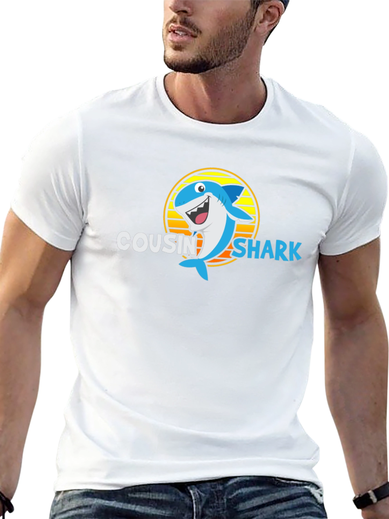 Cousin Shark Graphic Tee - Family Matching T-Shirt