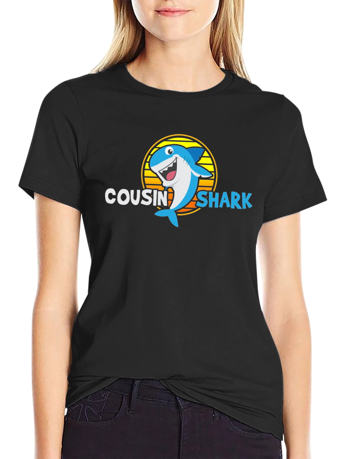 Cousin Shark Graphic Tee - Family Matching T-Shirt