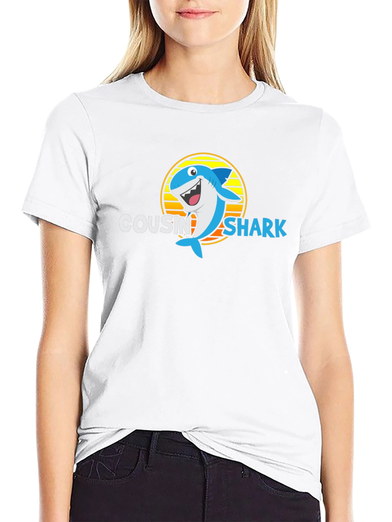Cousin Shark Graphic Tee - Family Matching T-Shirt