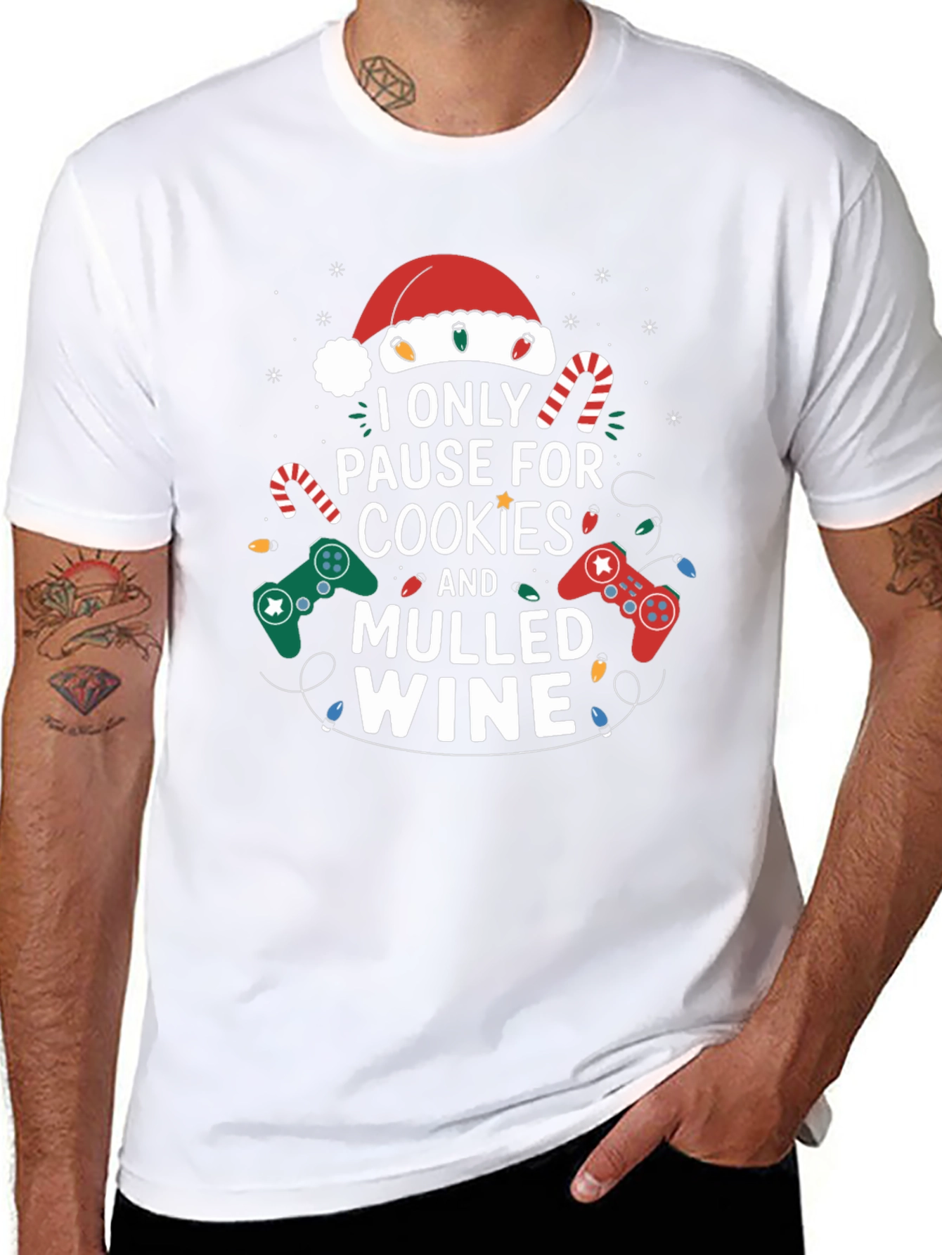 Gamer Christmas T-Shirt: Cookies & Mulled Wine