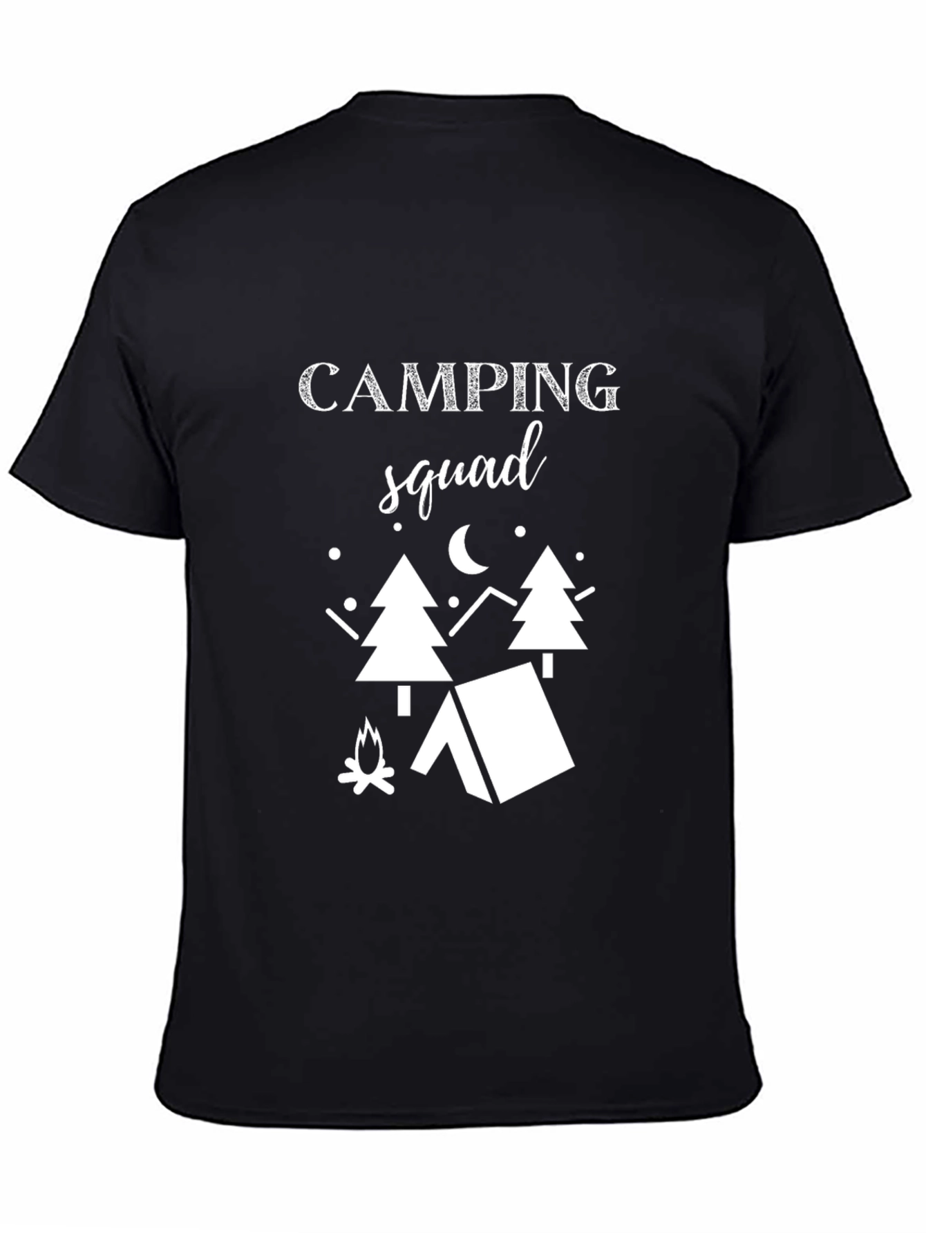 Camping Squad Graphic Tee - Black Unisex T-Shirt