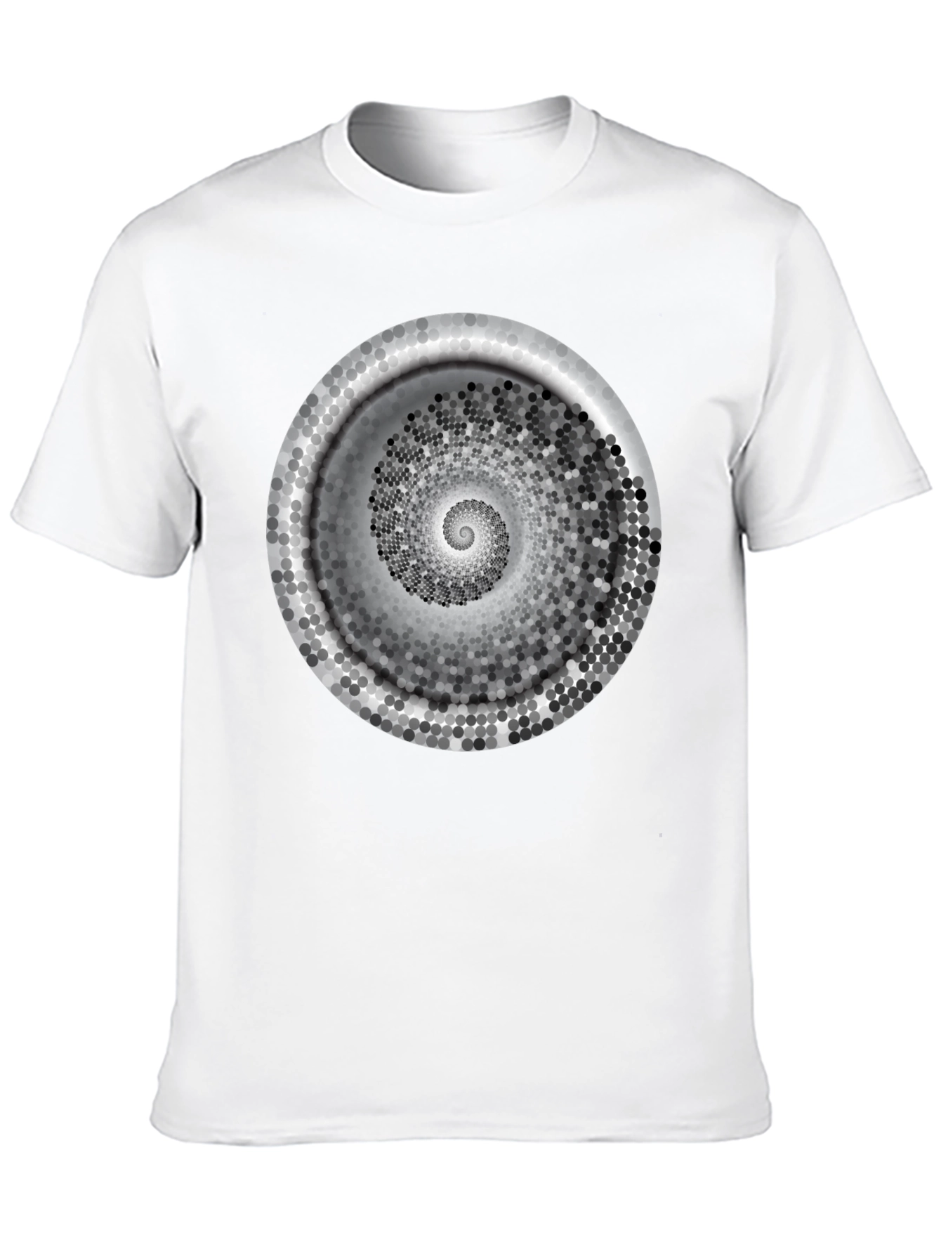Hypnotic Spiral Graphic Tee - Modern Black T-Shirt
