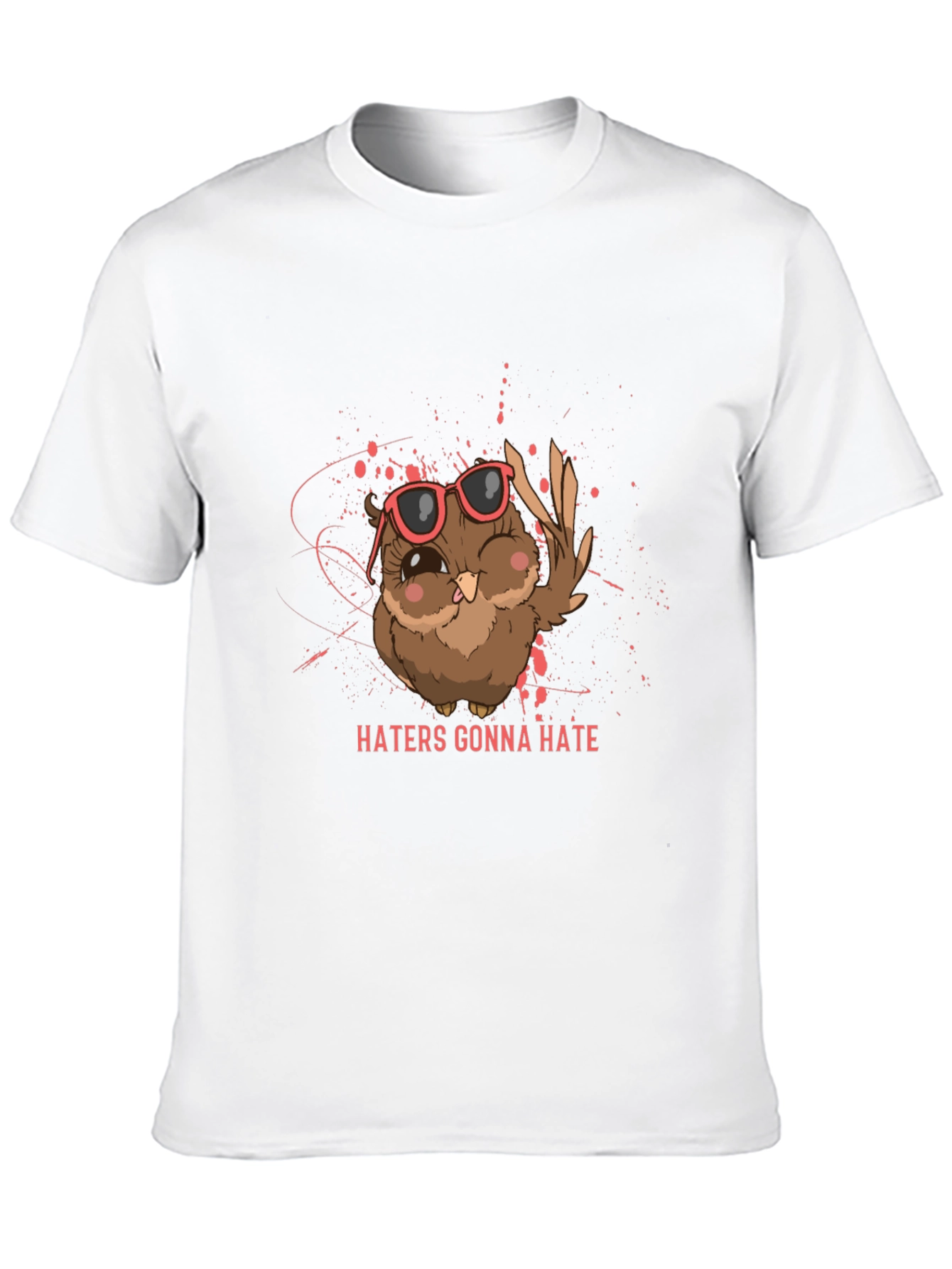 Haters Gonna Hate Owl T-Shirt - Funny Graphic Tee