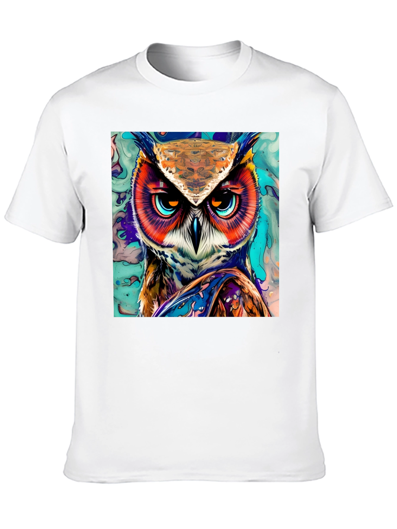 Owl Art Graphic Print T-Shirt