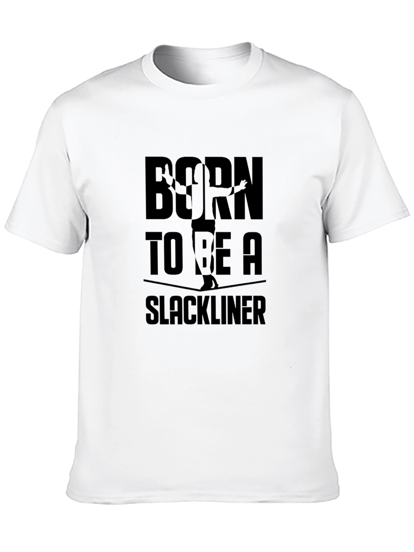 Born to be a Slackliner Black T-Shirt