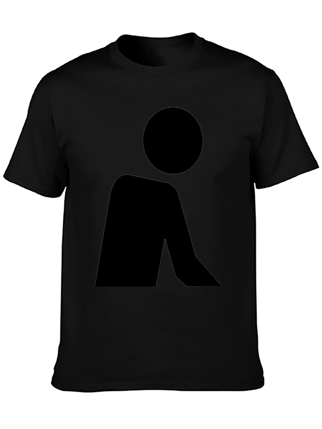 Abstract Human Figure Black Graphic T-Shirt