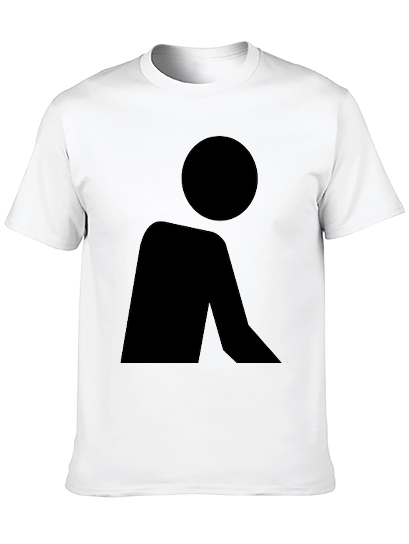 Abstract Human Figure Black Graphic T-Shirt