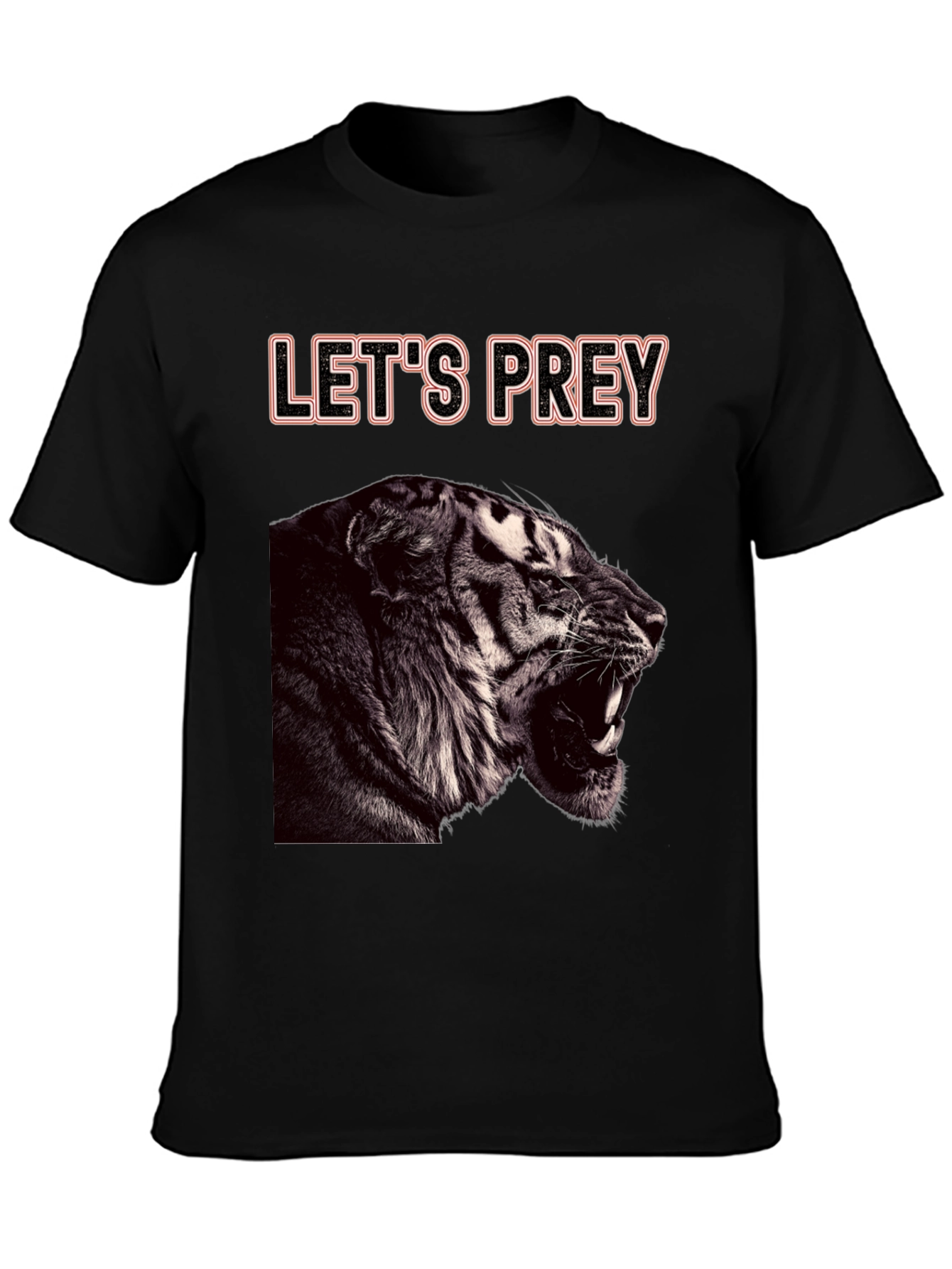 Lets Prey Tiger Graphic Tee - Black