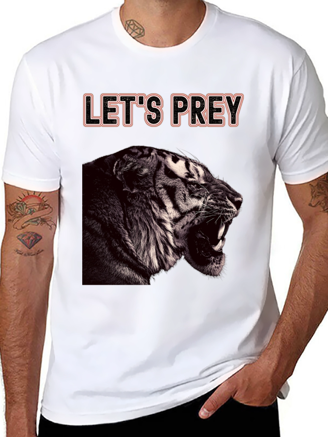 Lets Prey Tiger Graphic Tee - Black