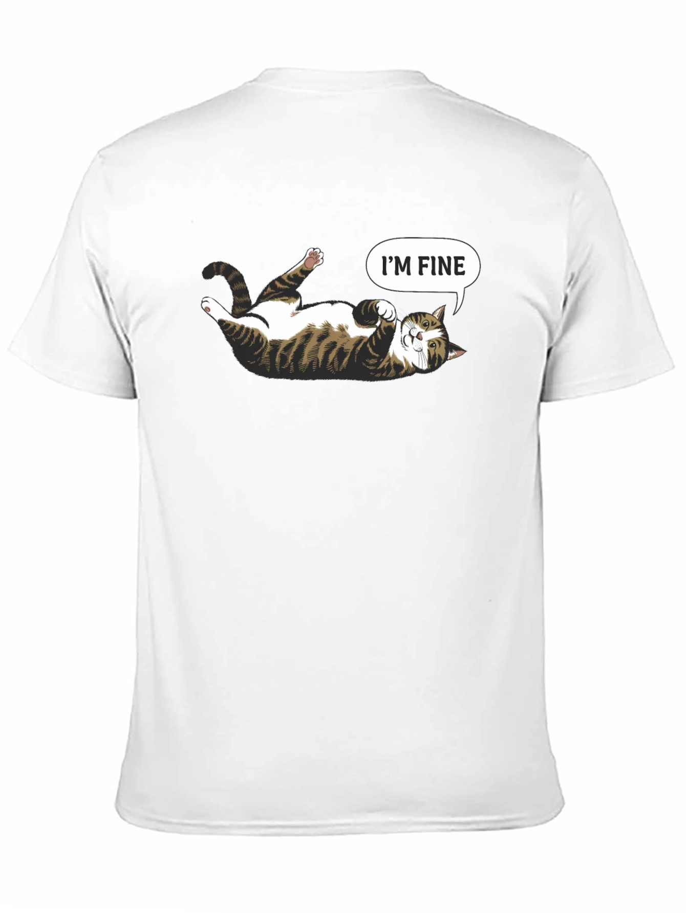 Funny Cat Graphic Tee - Im Fine T-Shirt