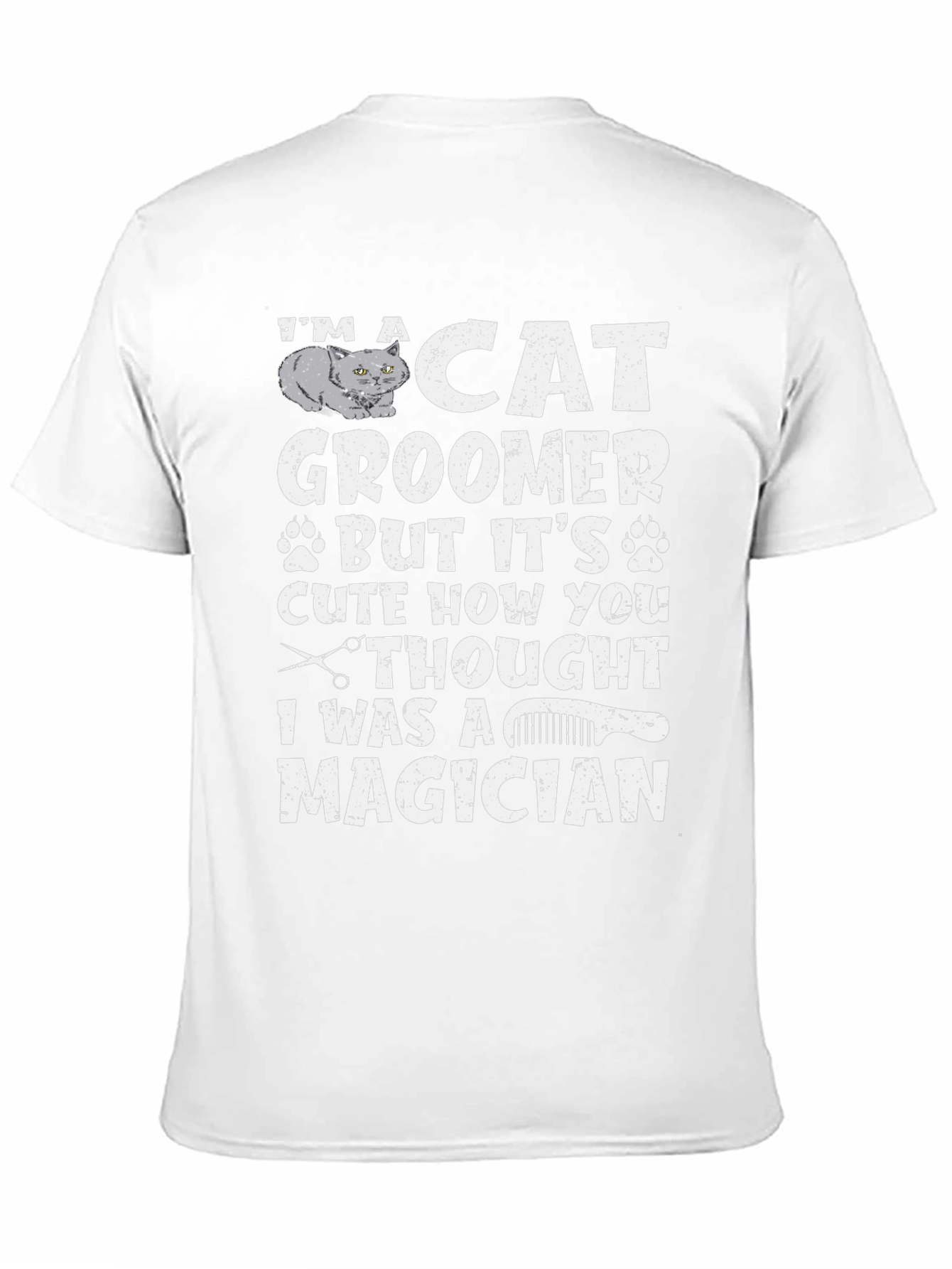 Cat Groomer Magician T-Shirt Funny Pet Salon Gift