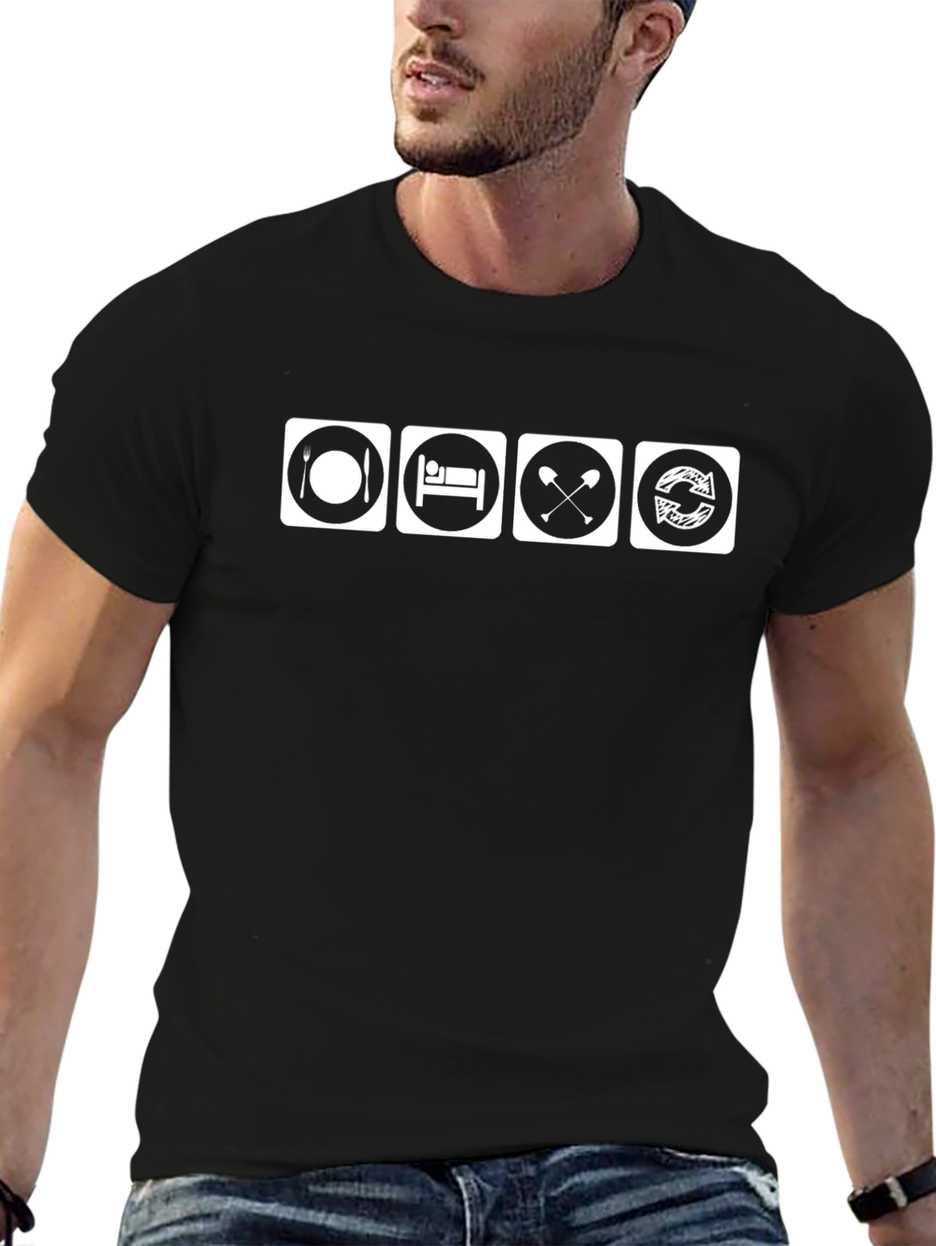 Eat Sleep Dig Repeat Black T-Shirt