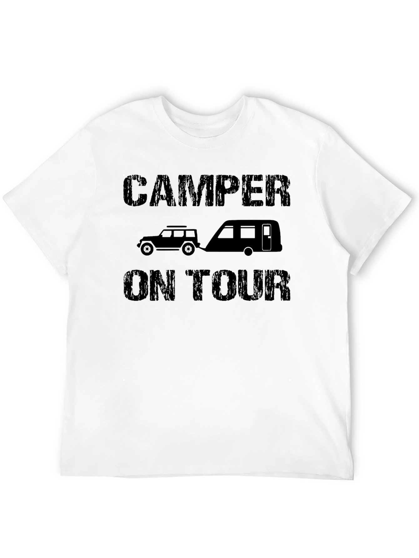 Camper on Tour Black Graphic Tee