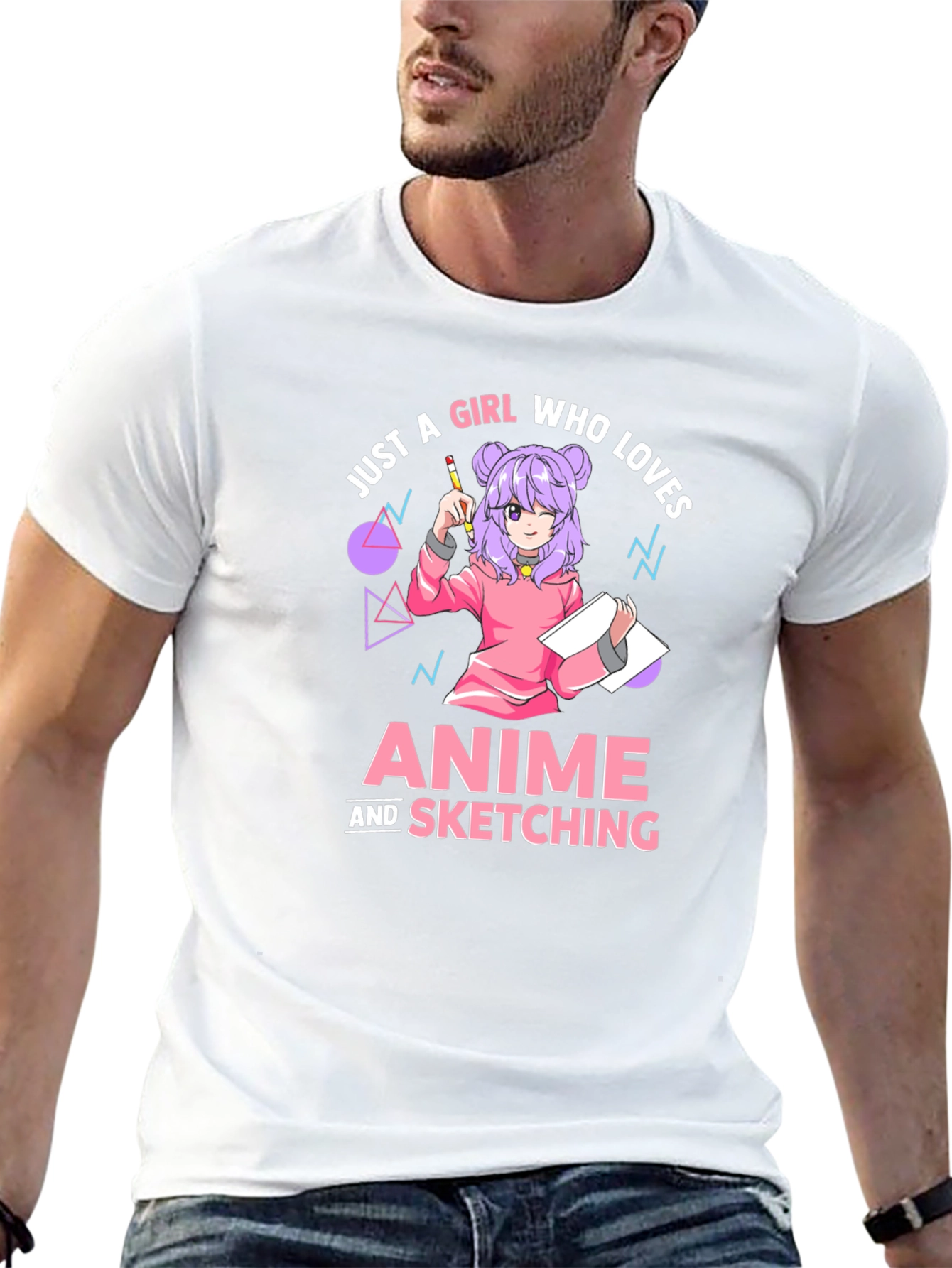 Anime and Sketching Girl T-Shirt