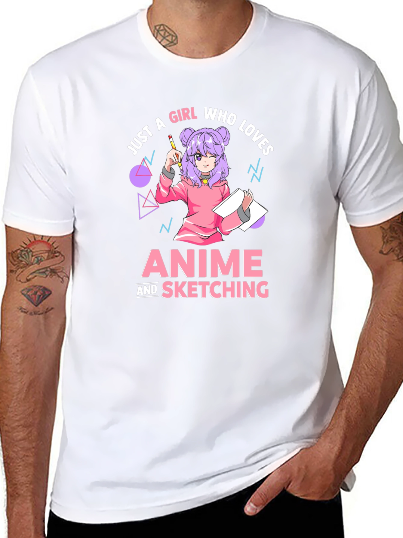 Anime and Sketching Girl T-Shirt
