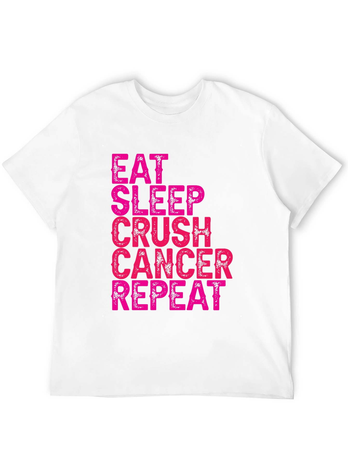 Eat Sleep Crush Cancer Repeat Black T-Shirt