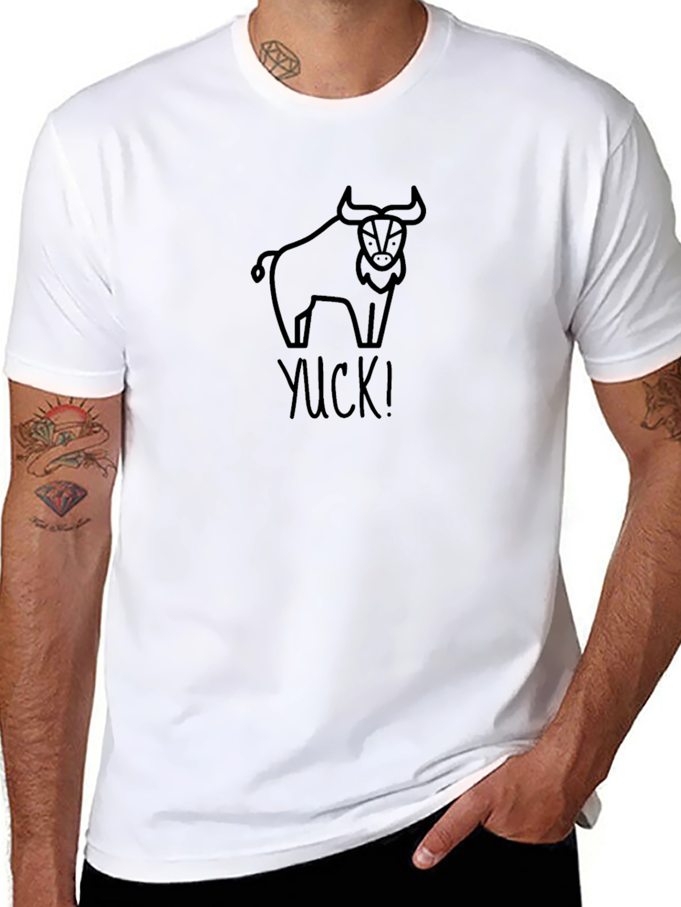 Bull Yuck Graphic Tee - Black Cotton T-Shirt