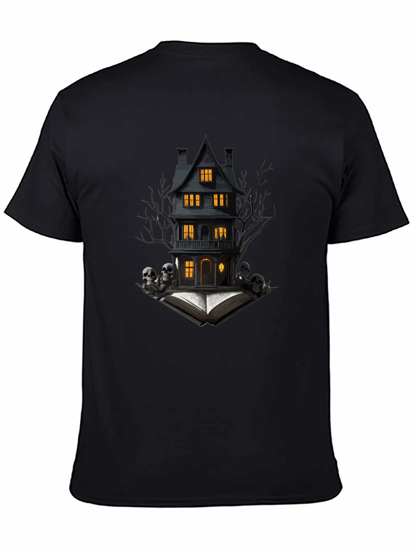Spooky Haunted House Graphic Tee - Halloween Shirt