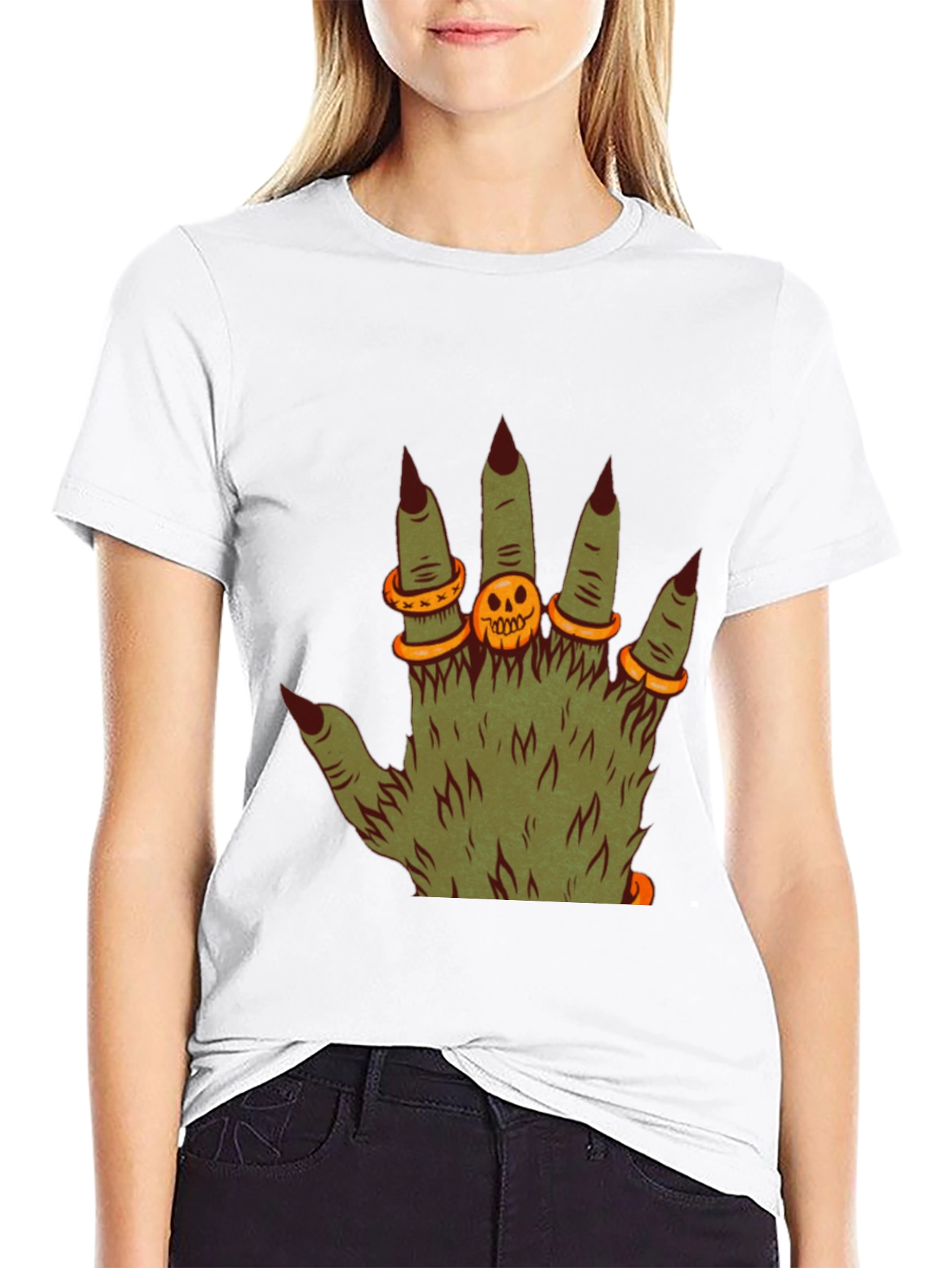 Monster Hand Halloween T-Shirt - Spooky Season Apparel