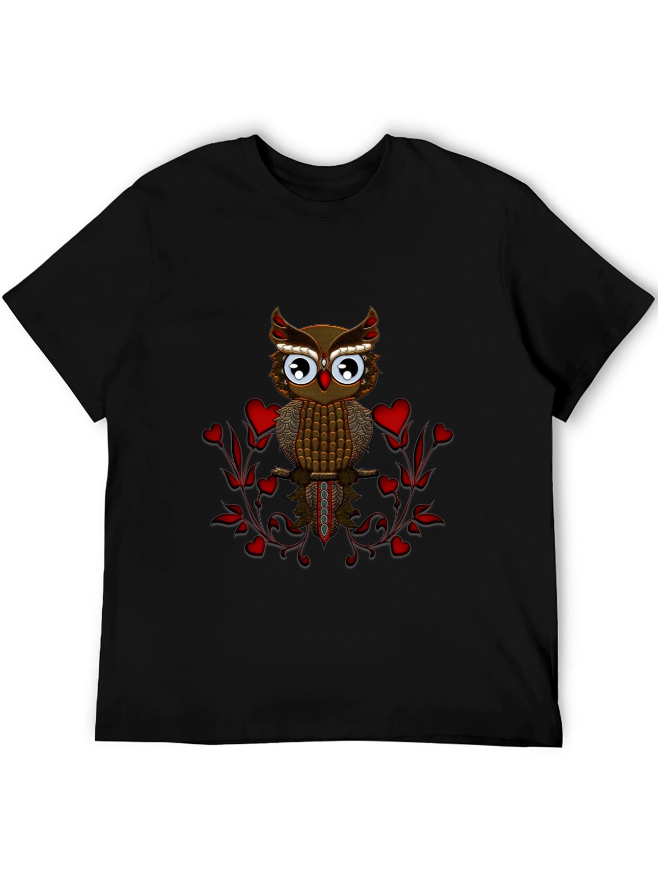 Owl Heart T-Shirt - Graphic Print Tee