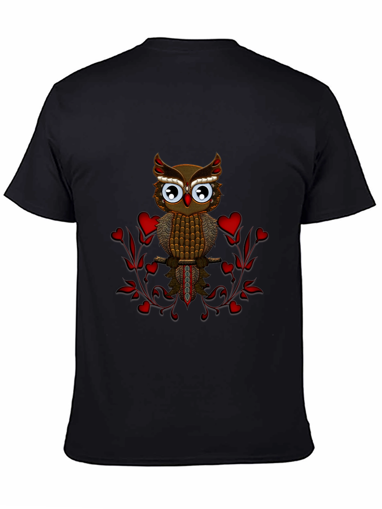 Owl Heart T-Shirt - Graphic Print Tee
