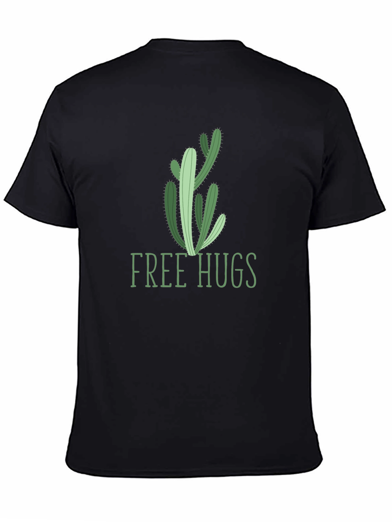 Free Hugs Cactus Graphic Tee - Unisex Cotton T-Shirt
