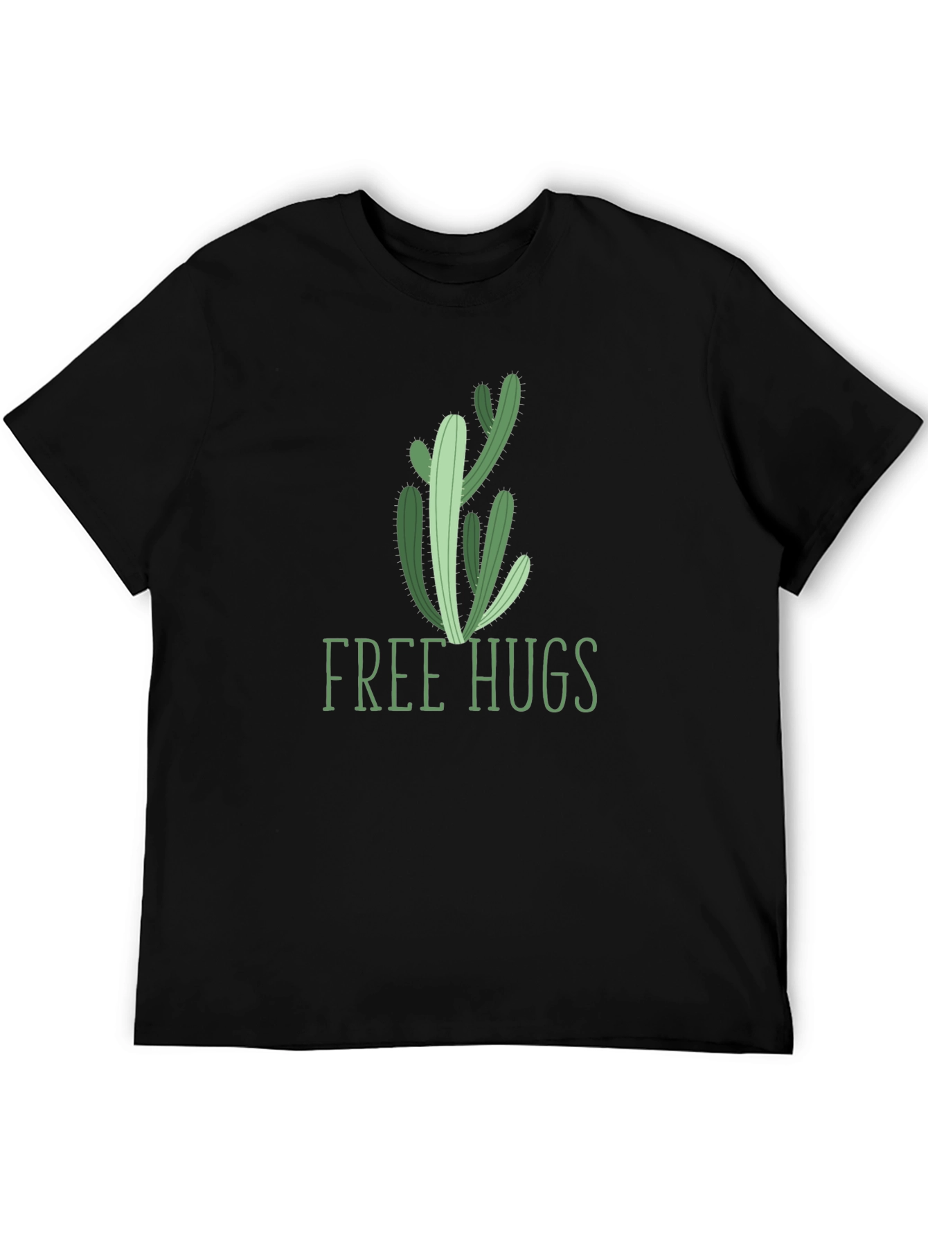 Free Hugs Cactus Graphic Tee - Unisex Cotton T-Shirt