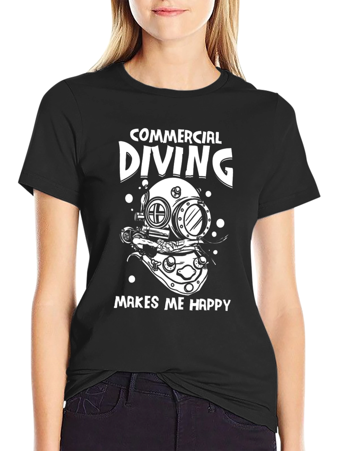 Commercial Diving Makes Me Happy T-Shirt