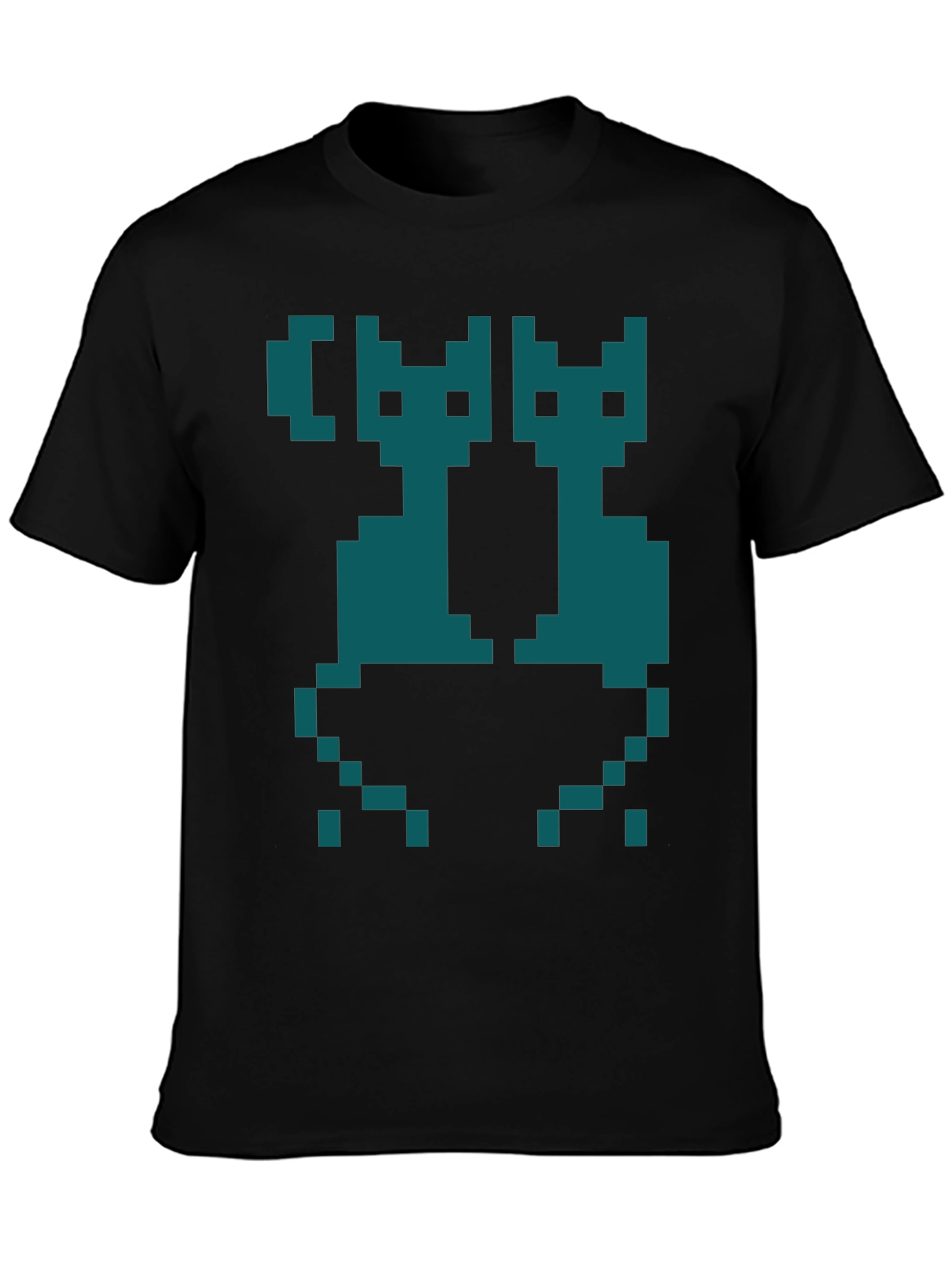 Pixel Cats Graphic T-Shirt - Retro Gaming Style